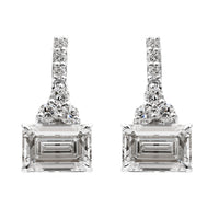 4.75 Carats Lab Grown Diamond 14K Gold Earrings