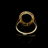 8.44 Ct Oval Mixed Cut Lab Grown Sapphire 14K Gold Ring