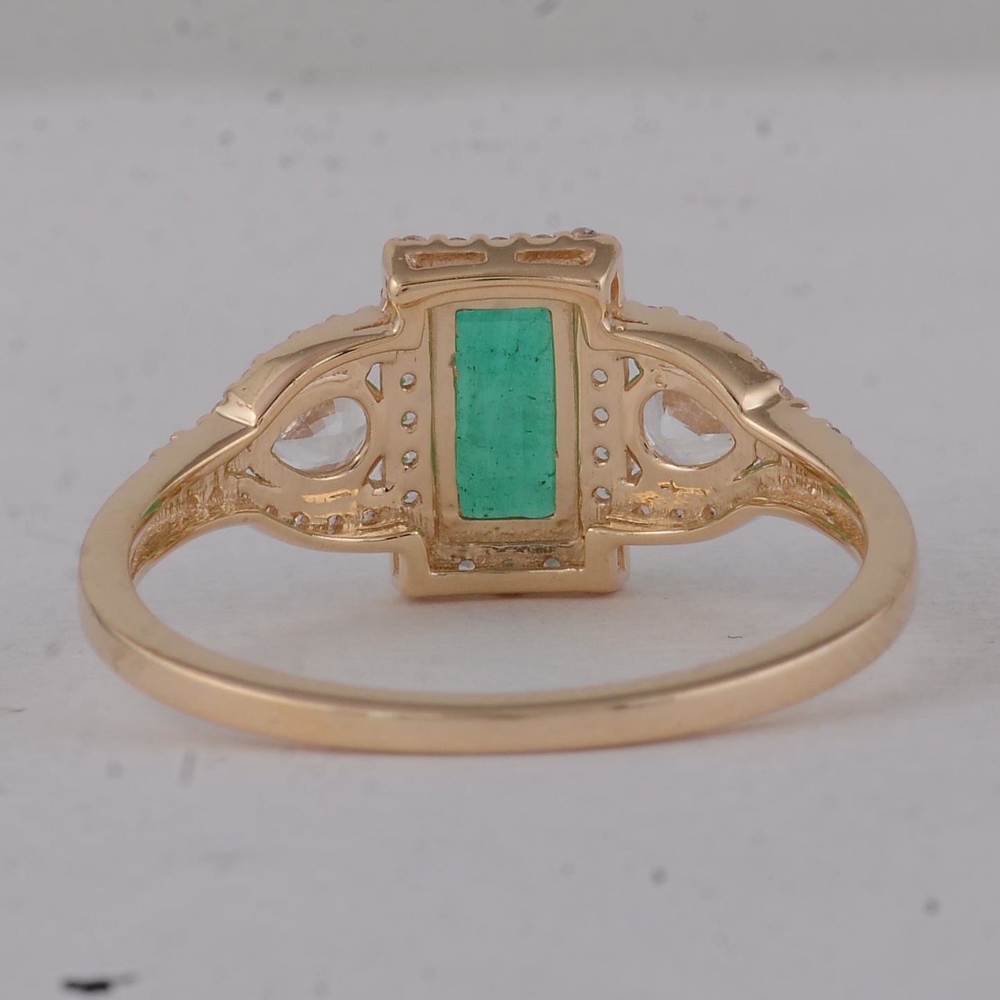 1.22 Ct Baguette Emerald 9K Gold Ring