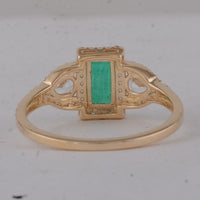 1.22 Ct Baguette Emerald 9K Gold Ring