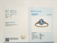 1.52 Ct Oval Natural Aquamarine 14K Gold Ring
