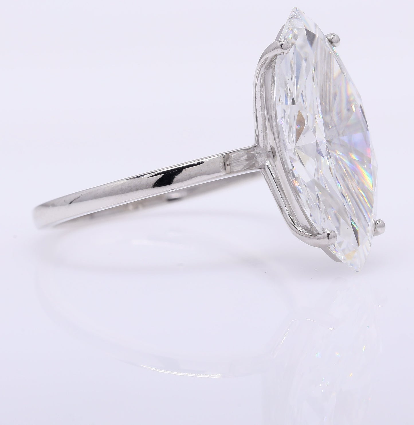 5.75 Ct Marquise Lab Grown Diamond 950 Platinum Ring