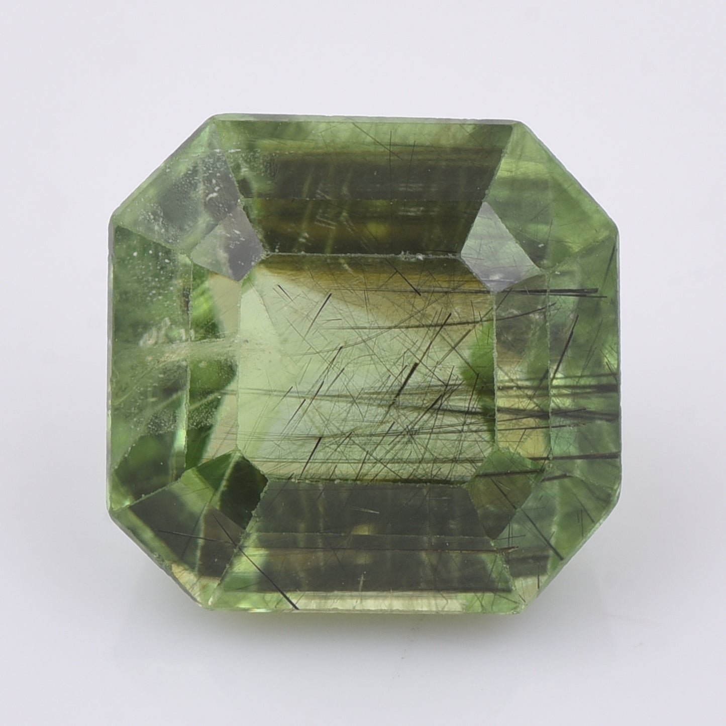 9.06 Natural Peridot Square Emerald Cut Gemstone
