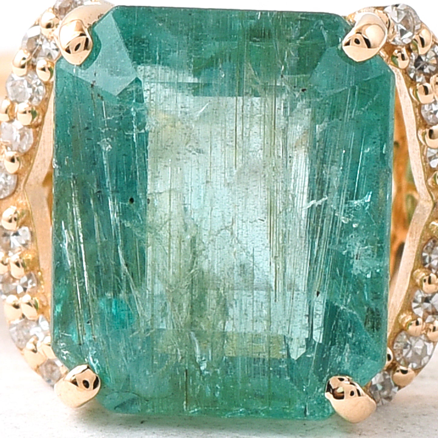 2.68 Ct Octagon Emerald 14K Gold Ring