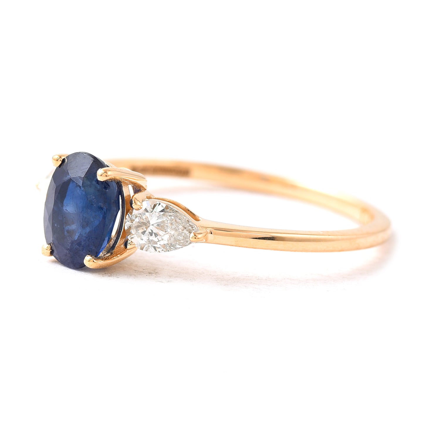 1.33 Ct Oval Sapphire 14K Gold Ring