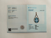 2.83 Ct Oval Mixed Cut Natural Aquamarine 14K Gold Pendant