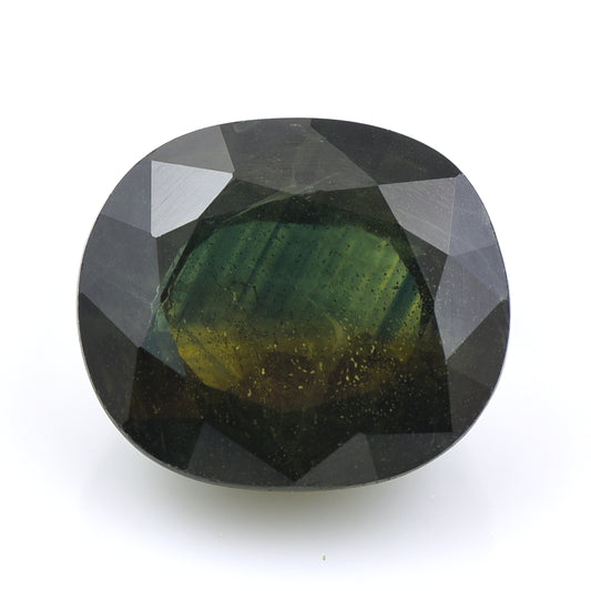 8.3 Natural Corundum Green Sapphire Rectangular Cushion Mixed Cut Gemstone