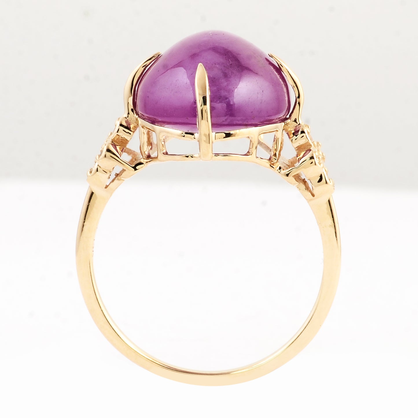 12.54 Ct Oval Ruby 14K Gold Ring