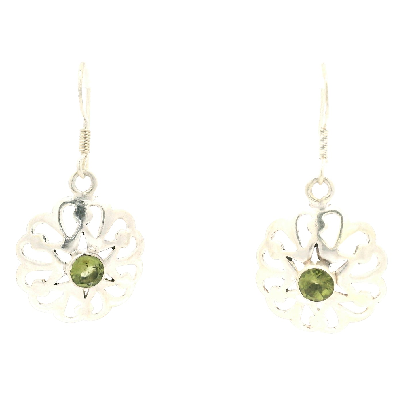 2.99 Ct Peridot 925 Sterling Silver Earrings
