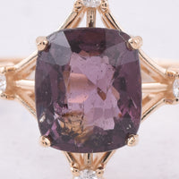 2.63 Ct Cushion Natural Spinel 14K Gold Ring