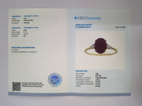 2.34 Ct Oval Natural Ruby 14K Gold Ring