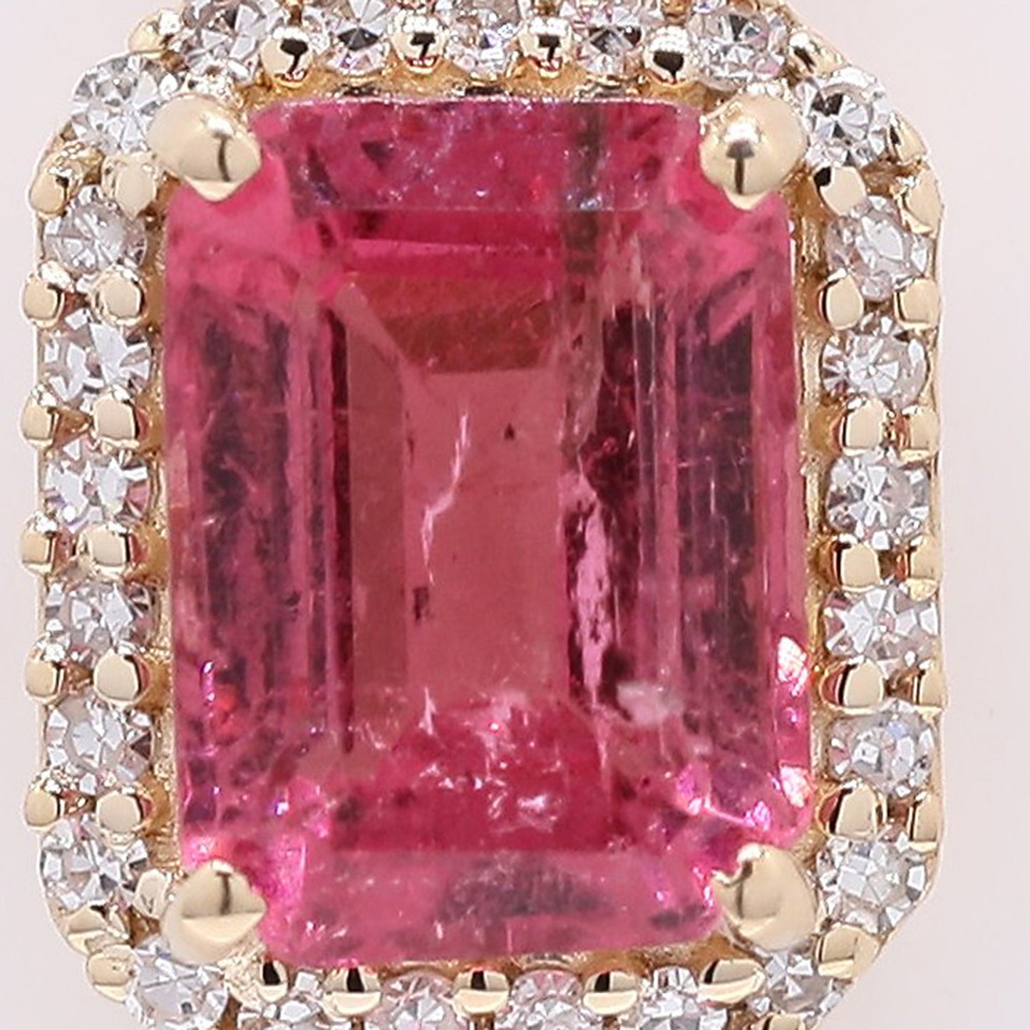 1.20 Ct Octagon Step Cut Natural Tourmaline 14K Gold Pendant