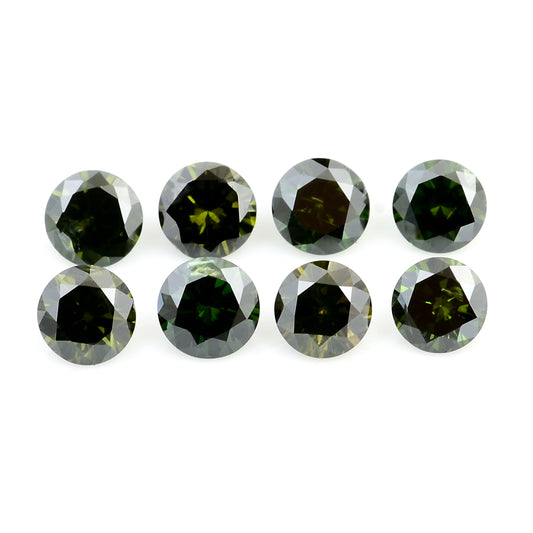 0.80 Green Diamond Round Loose Gemstone