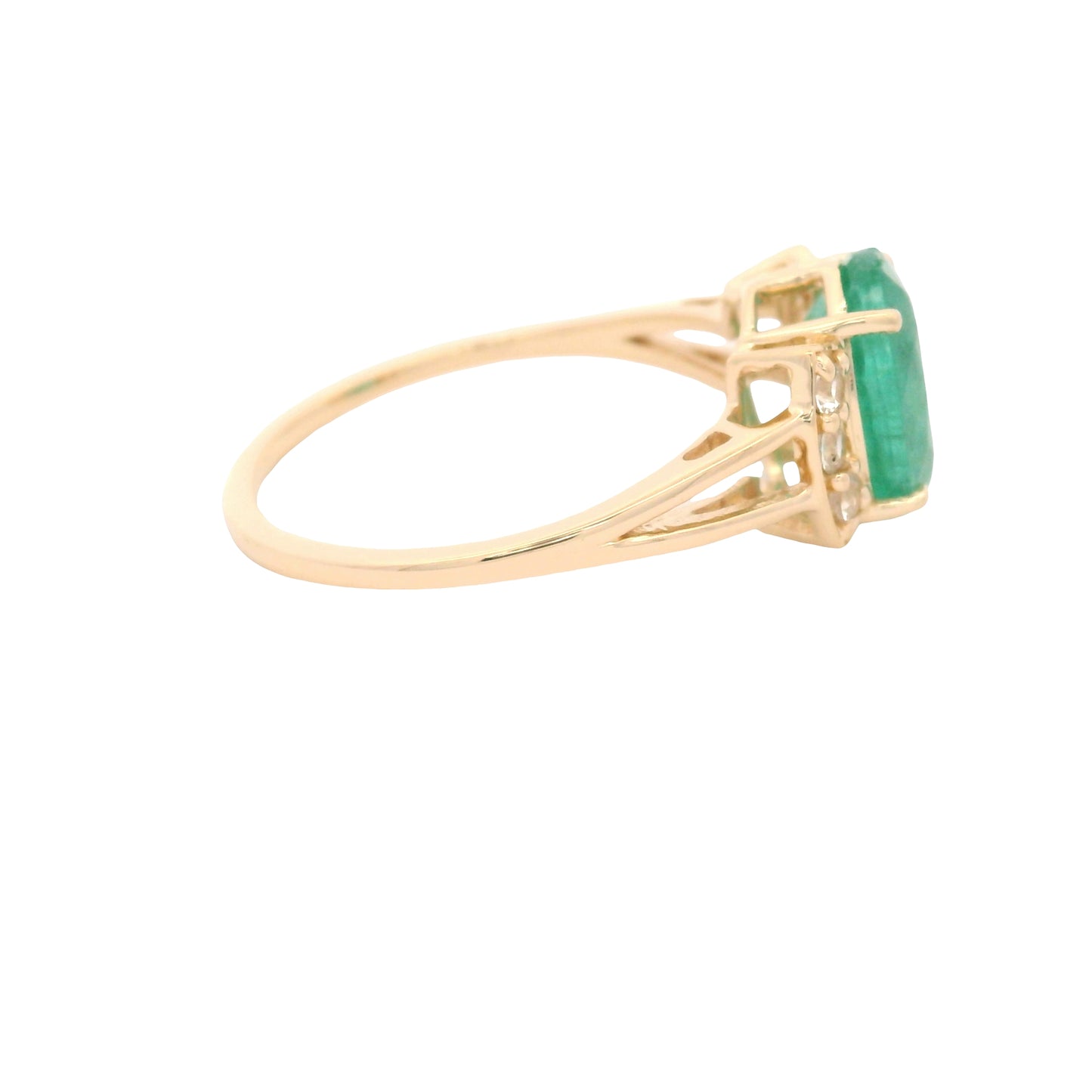 2.06 Ct Oval Emerald 14K Gold Ring