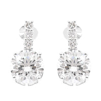 3.48 Carats Lab Grown Diamond 14K Gold Earrings