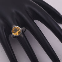 2.34 Ct Round Mixed Cut Natural Fire Opal 950 Platinum Ring