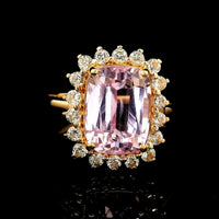 5.18 Ct Cushion Kunzite 14K Gold Ring