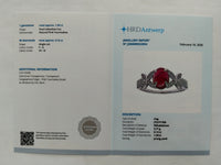1.62 Ct Oval Cabochon Cut Natural Pink Tourmaline 950 Platinum Ring
