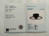 1.45 Ct Triangle Mixed Cut Natural Tourmaline 950 Platinum Ring