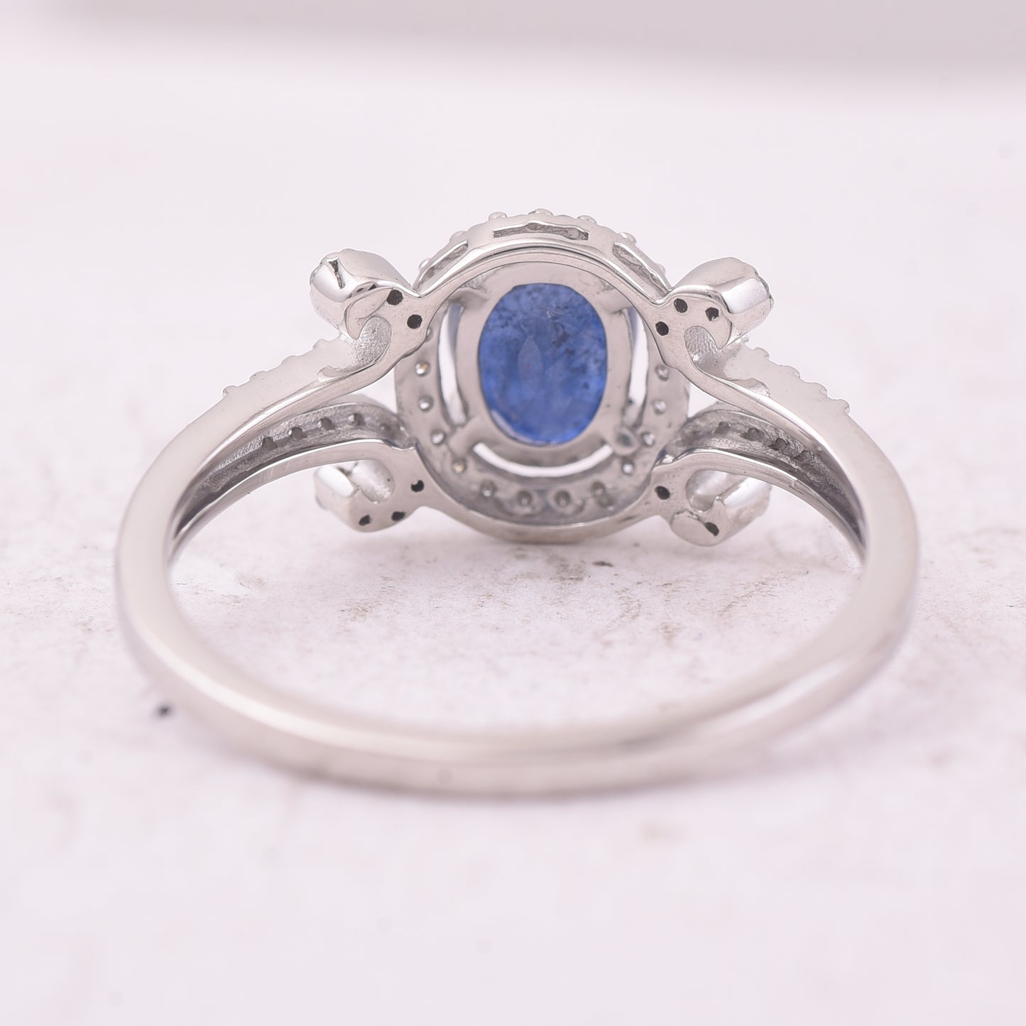 1.30 Ct Oval Mixed Cut Natural Sapphire 950 Platinum Ring