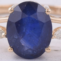 2.39 Ct Oval Natural Sapphire 14K Gold Ring