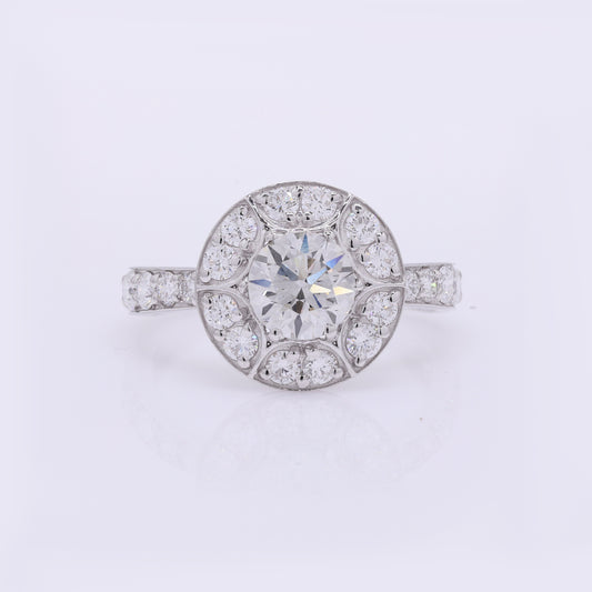 2.21 Carats Lab Grown Diamond 14K Gold Ring