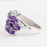 5.43 Ct Oval Amethyst 925 Sterling Silver Ring
