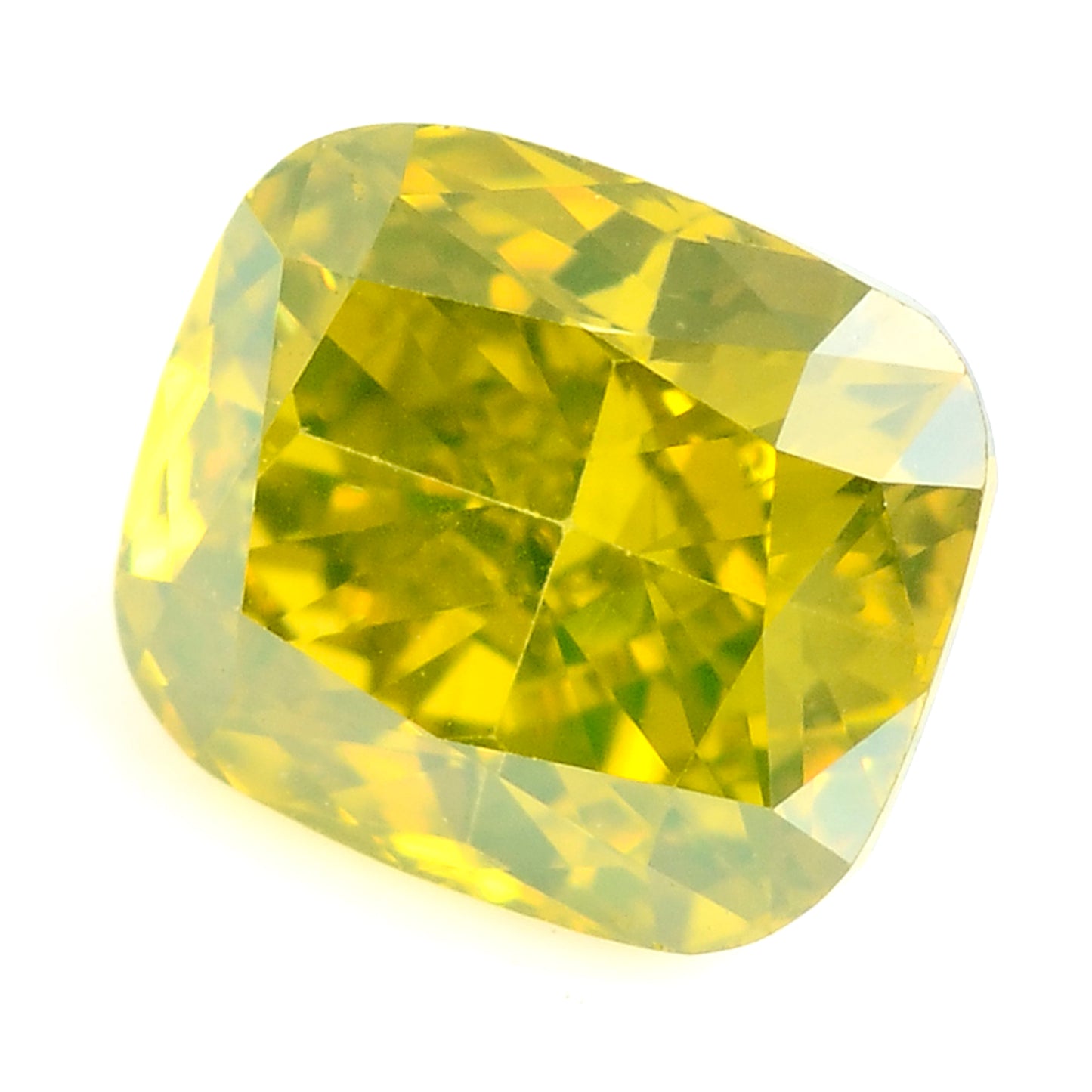 0.38 Carat Yellow Diamond Cushion Loose Gemstone