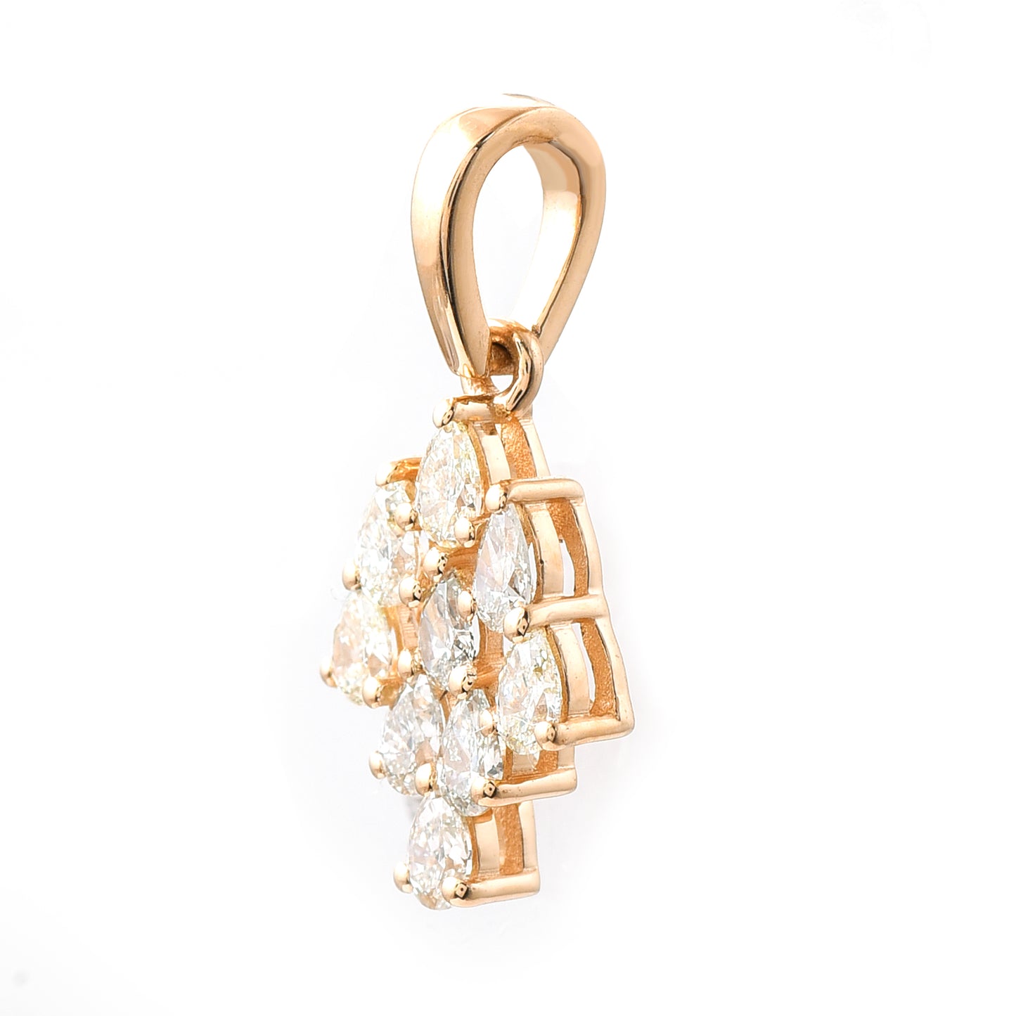 0.43 Ct Pear Diamond 14K Gold Pendant