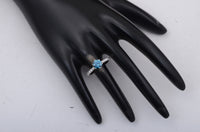 1.33 Carats Blue Lab Grown Diamond 14K Gold Ring