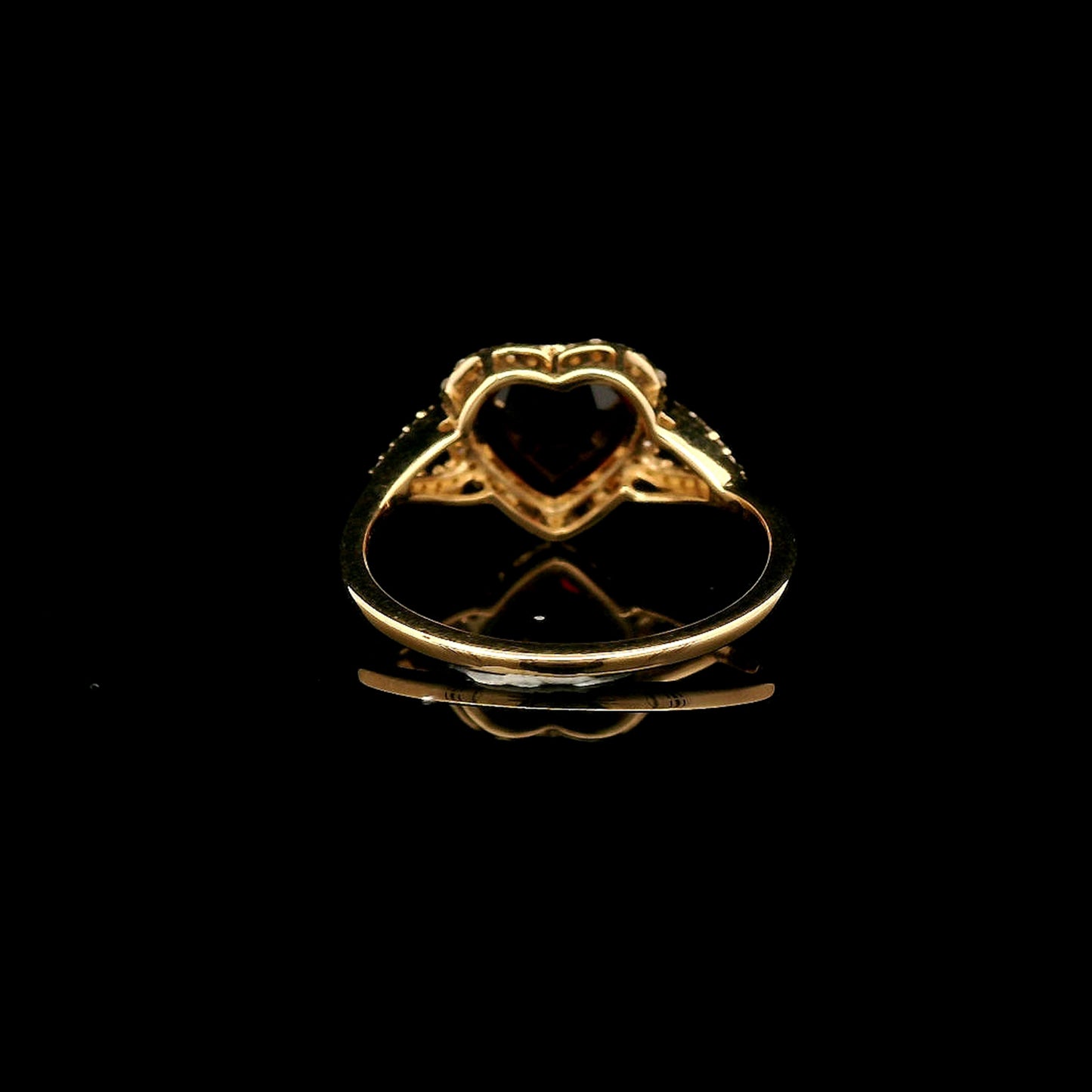1.75 Ct Heart Mixed Cut Natural Garnet 14K Gold Ring