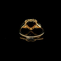 1.75 Ct Heart Mixed Cut Natural Garnet 14K Gold Ring