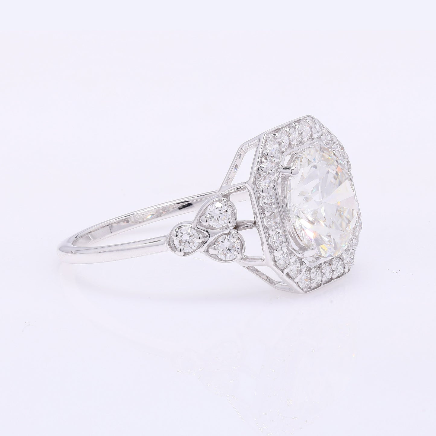 2.45 Carats Lab Grown Diamond 14K Gold Ring