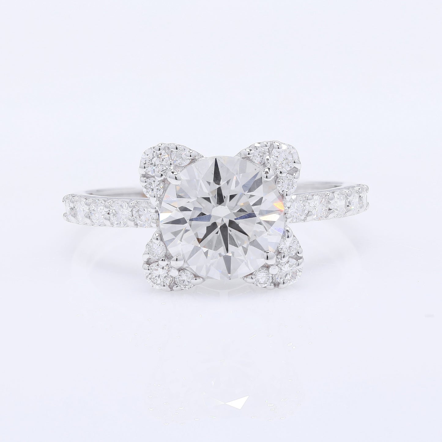 2.57 Carats Lab Grown Diamond 14K Gold Ring
