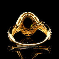 2.92 Ct Oval Tourmaline 14K Gold Ring