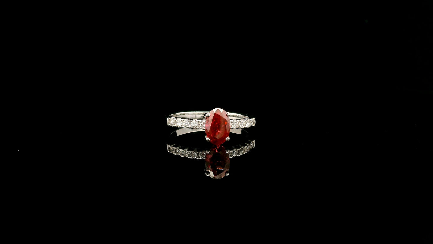 1.27 Carats Pink Lab Grown Diamond 14K Gold Ring