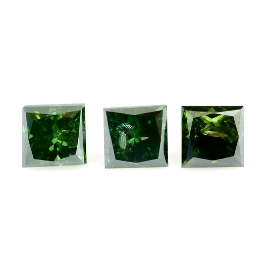 0.66 Green Diamond Sqaure Loose Gemstone