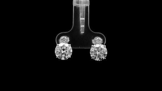 4.19 Carats Lab Grown Diamond 14K Gold Earrings