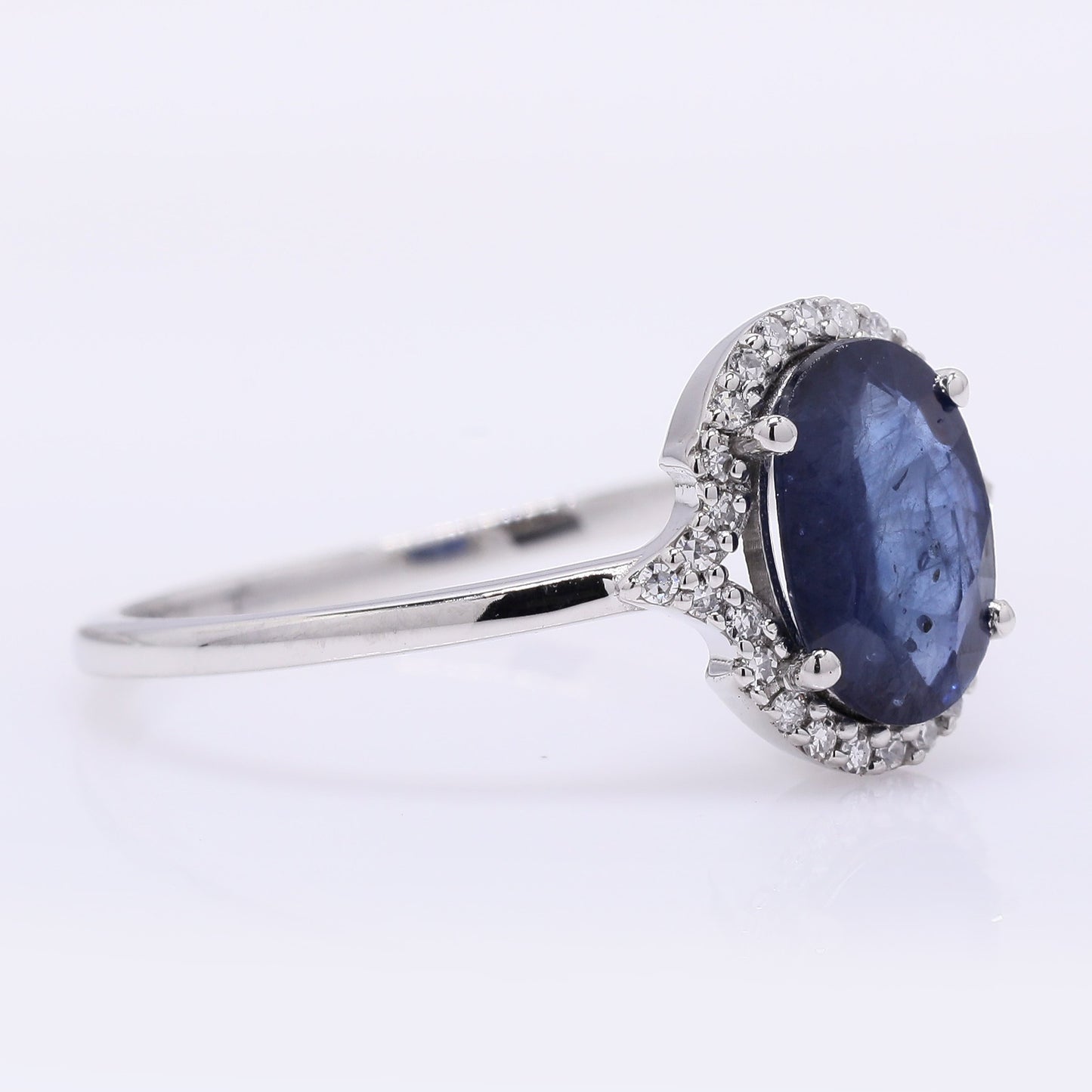 1.32 Ct Oval Mixed Cut Natural Sapphire 950 Platinum Ring