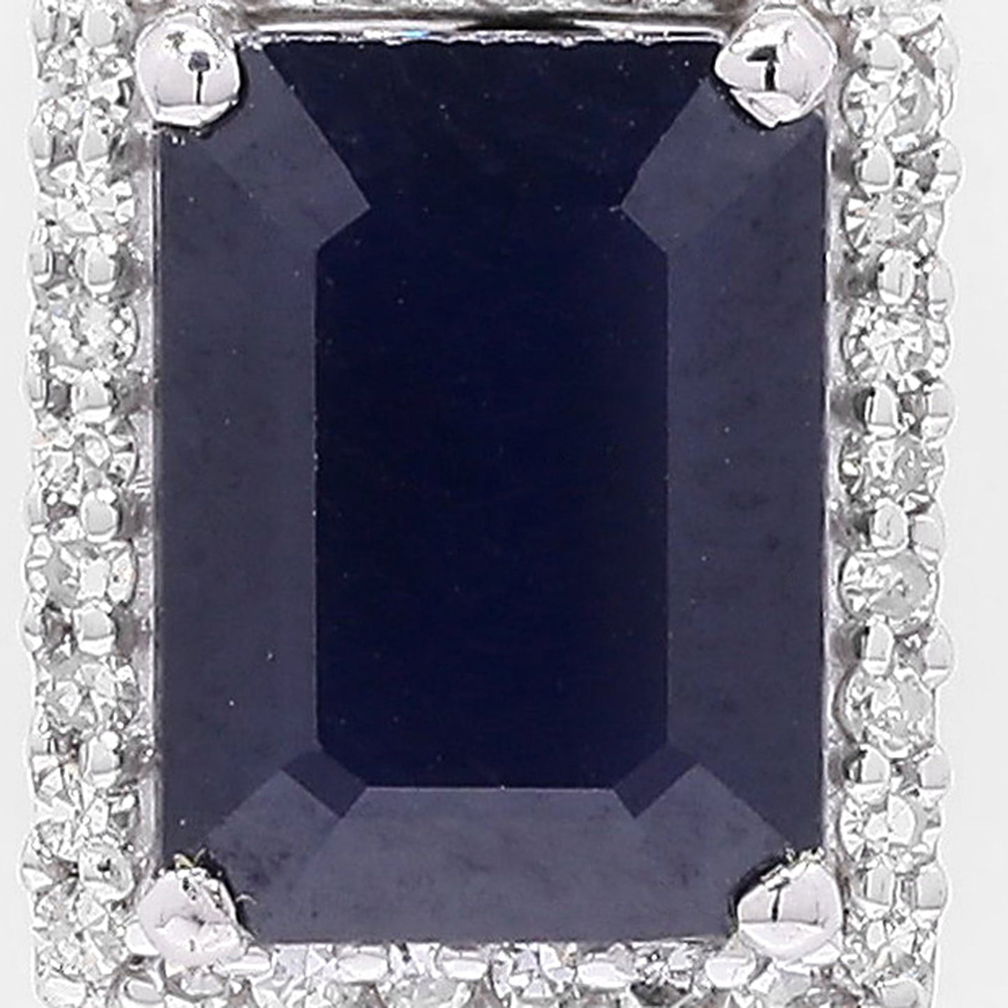 2.18 Ct Octagon Step Cut Natural Sapphire 950 Platinum Pendant
