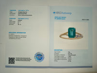 1.74 Ct Octagon Step Cut Natural Emerald 14K Gold Ring