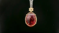32.93 Ct Oval Tourmaline 14K Gold Pendant
