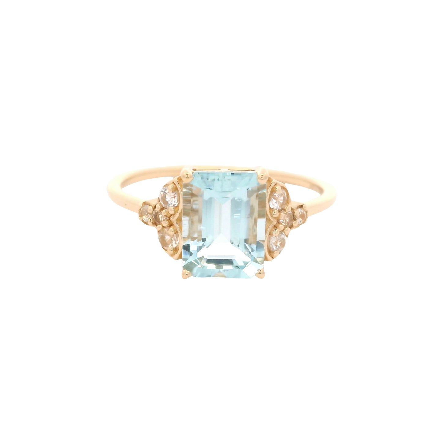 1.66 Ct Octagon Aquamarine 14K Gold Ring