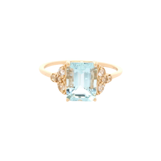 1.66 Ct Octagon Aquamarine 14K Gold Ring