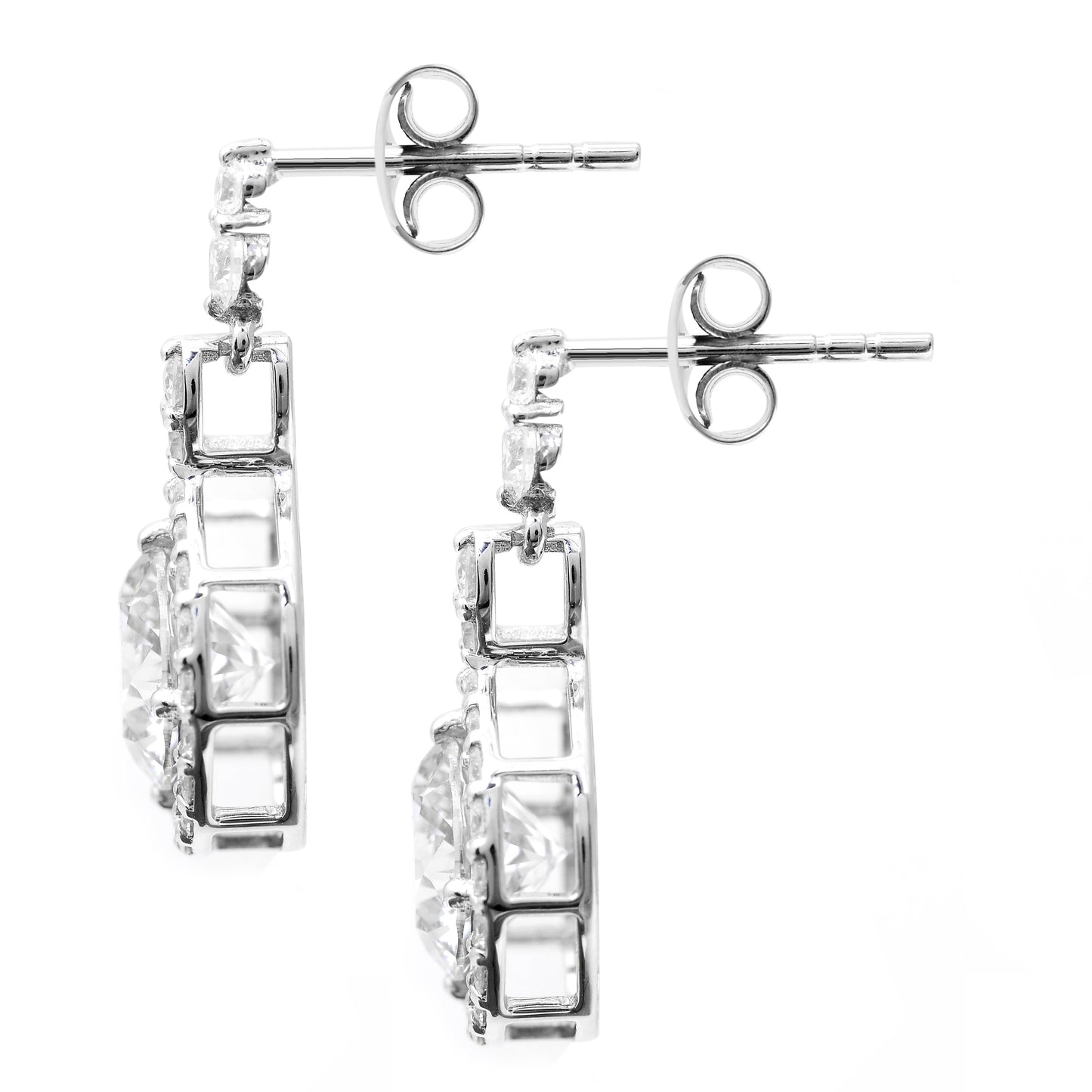 3.72 Carats Lab Grown Diamond 14K Gold Earrings