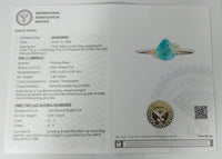 1.49 Ct Pear Mixed Cut Natural Beryl Emerald 14K Gold Ring