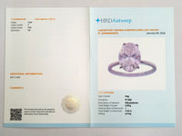 3.52 Carats Lab Grown Diamond 950 Platinum Ring