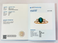 1.15 Ct Oval Natural Emerald 14K Gold Ring