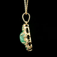 1.94 Ct Oval Emerald 14K Gold Pendant