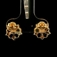 2.60 Ct Oval Multi Sapphire 14K Gold Earrings